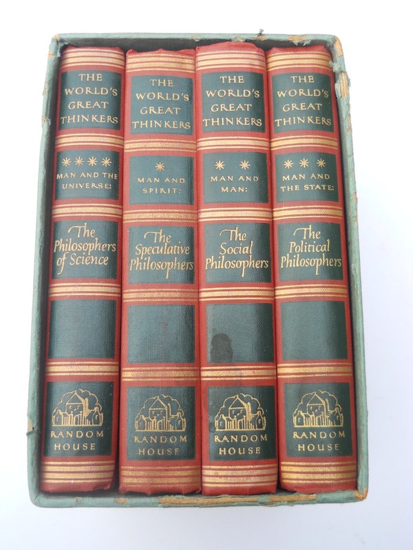 THE WORLD’S GREAT THINKERS PHILOSOPHERS, 1974 FIRST PRINTING SET RANDOM HOUSE