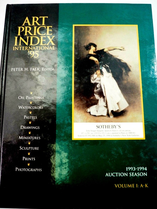 Art Price Index International ’95 Vol I:A-K Sound View Press 1994