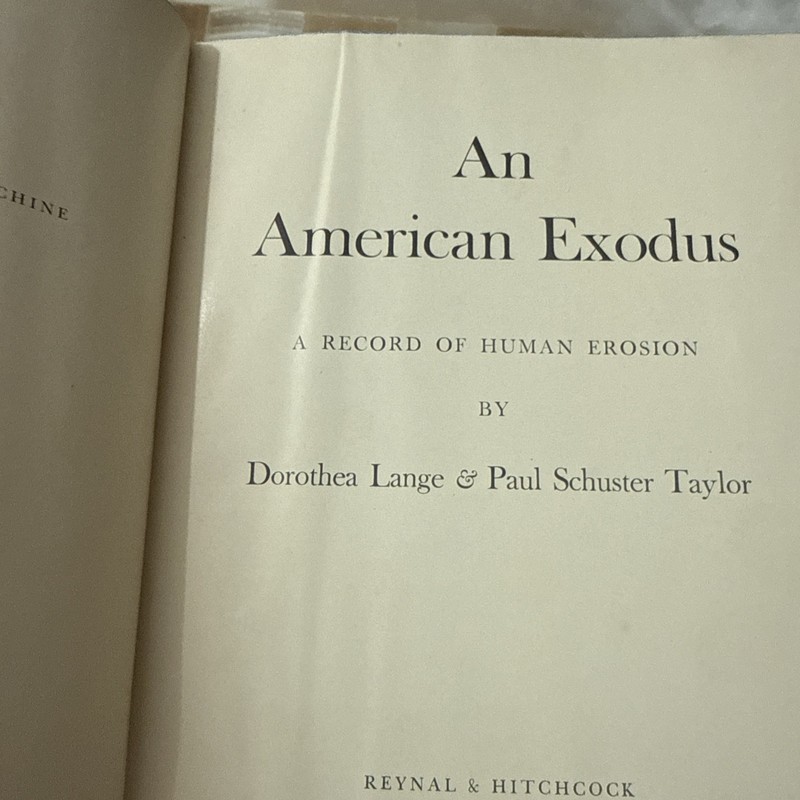 An American Exodus A Record of Human Erosion Book 1st Edition 1939 gallery