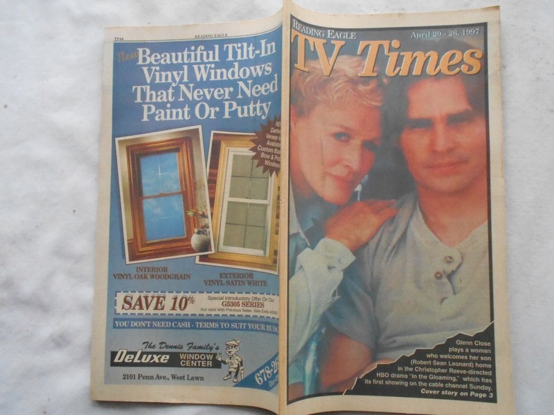 TV TIMES (READING EAGLE)-APRIL 20-26, 1997 GLENN CLOSE