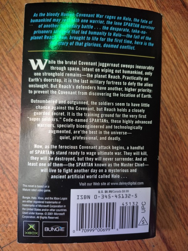Halo The Fall of Reach Eric Nylund 2001 First Edition Science Fiction Del Rey gallery