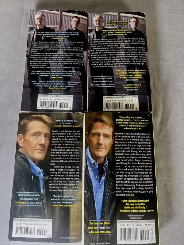 Lot Of 4 Jack Reacher Paperback Thriller Novels by Lee Child & Andrew Child gallery