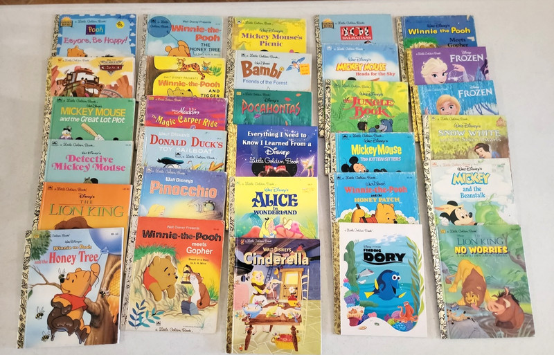 Walt Disney Little Golden Books Lot of 30 Childrens Fairy Tale Fantasy Adventure