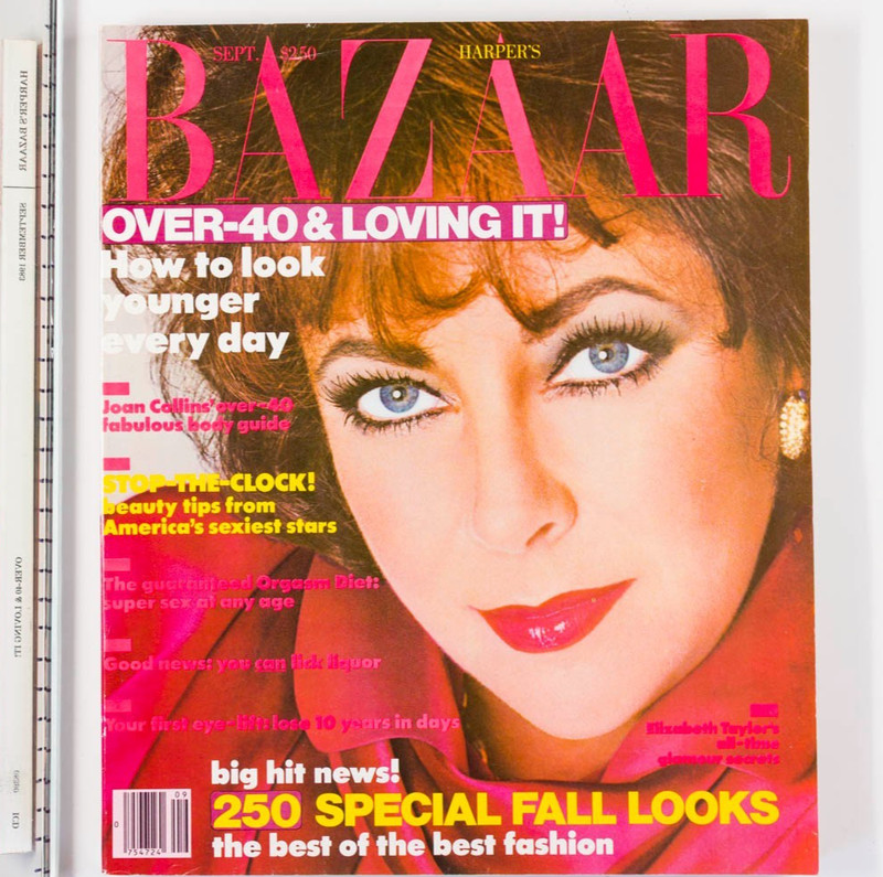 ELIZABETH TAYLOR Joan Collins FALL FASHION Stars HARPERS BAZAAR US November 1983 gallery