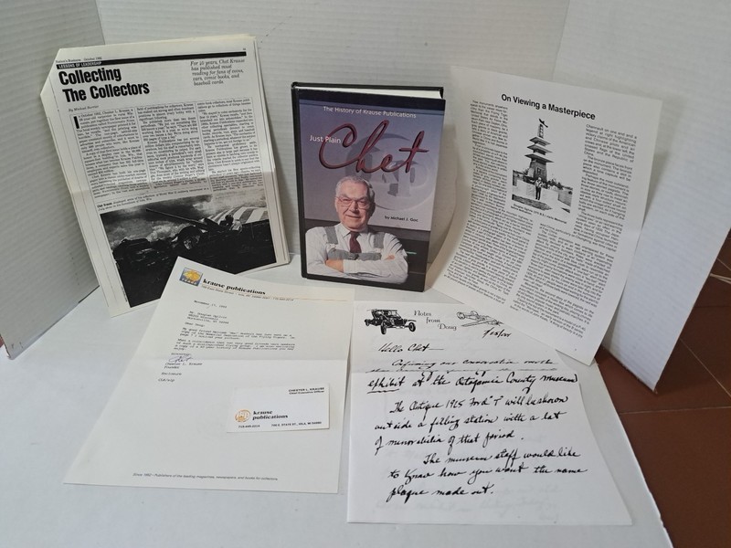 Just Plain Chet The History of Krause Publications Michael J. Goc Signed Letter