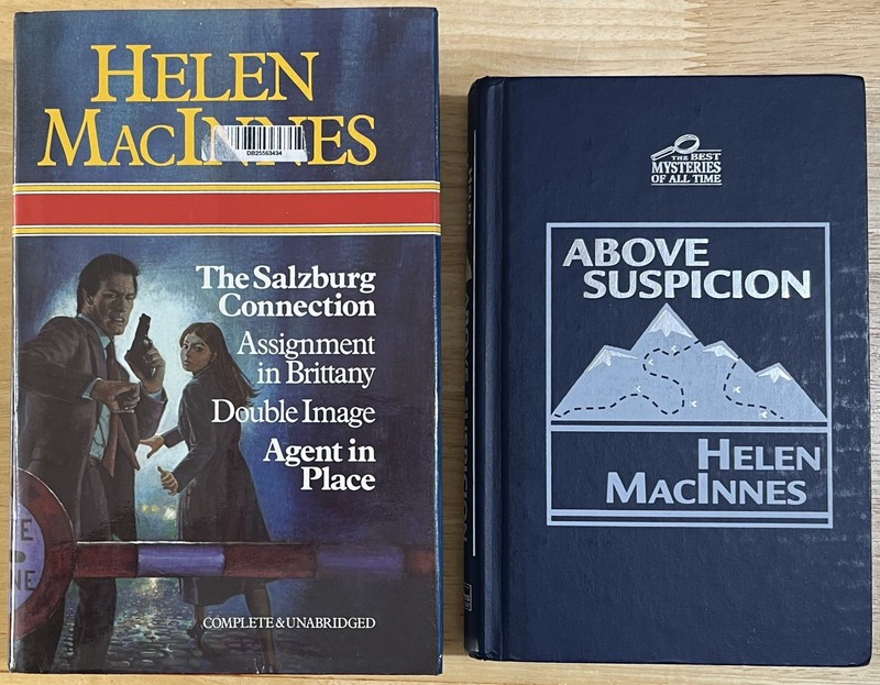 Lot of 2 Helen MacInnes: 4in1 (Salzburg~Brittany~Image~Agent)~Above Suspicion~HC