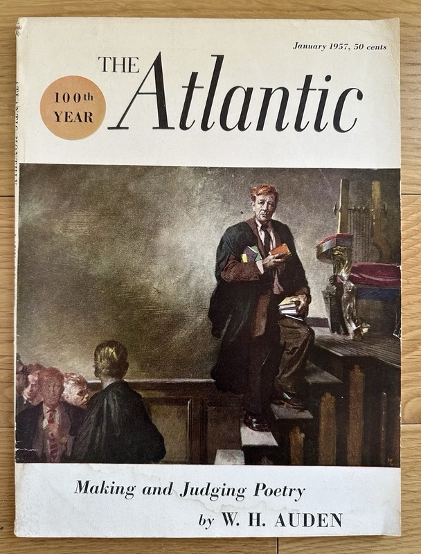 The Atlantic January 1957 vintage magazine Making and Judging Poetry WH Auden