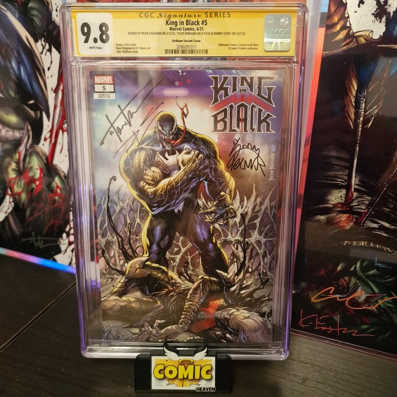 King in Black #5 CGC SS 9.8 3x Signed Kirkham Cates Stegman Ali & Liston Homage