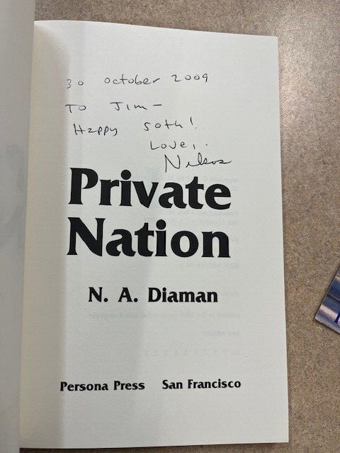 N A Diaman / Private Nation 1997 First Printing Very Good gallery