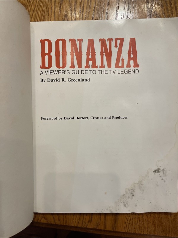 Bonanza: A Viewers Guide to the TV Legend David Greenland gallery