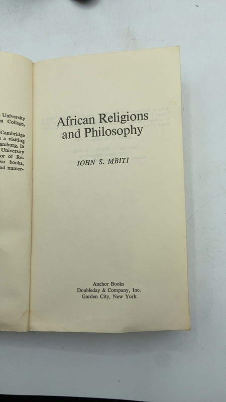 African Religions and Philosophy John S. Mbiti Paperback Anchor Books edition... gallery