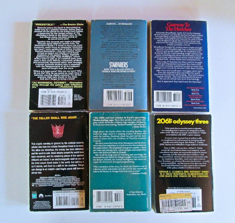 Lot of 13 Science Fiction Paperback Novels, Heinlein Pohl Card Chalker and Other gallery