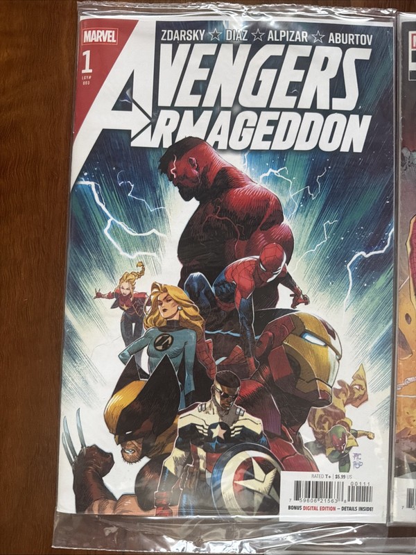 Avengers Armageddon #1 Marvel Bundle Inc 1:25 Jerome Opena Ratio w/ MTG Card NM gallery