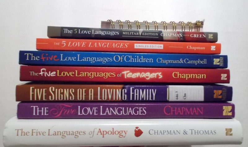 8 GARY CHAPMAN # MIXED LOT FIVE LOVE LANGUAGES W/STUDY GUIDE SINGLES MILITARY
