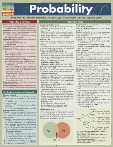 Probability (Quick Study Academic), Behara, Ravi