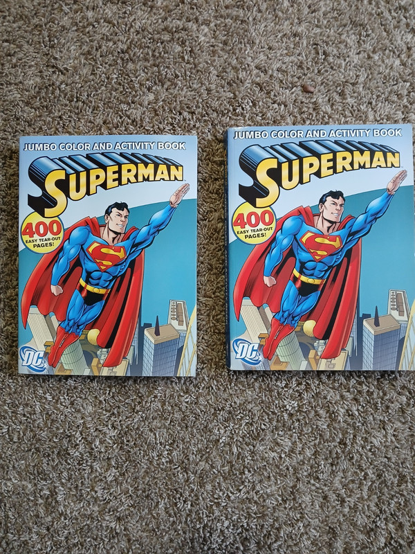 2) 2006 Superman Jumbo Coloring Color & Activity Books NEW Never Used Supergirl
