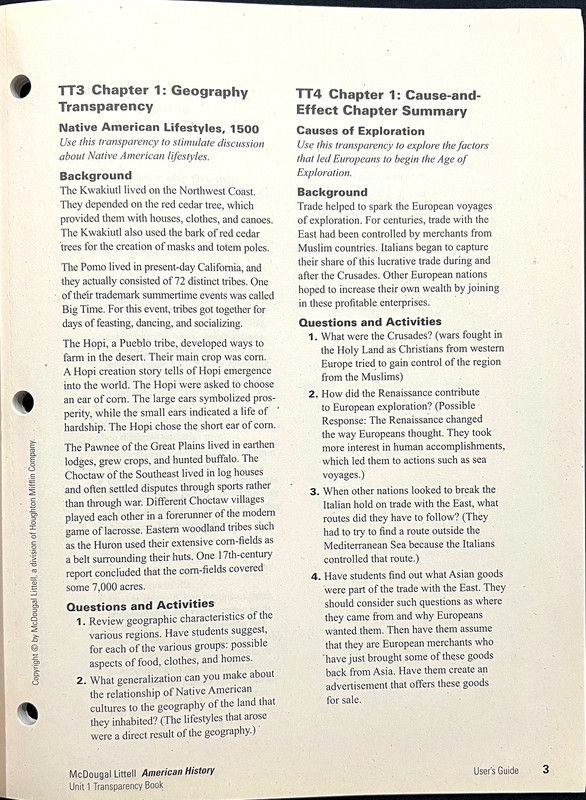 7th - 12th - AMERICAN HISTORY TRANSPARENCIES (Presentation Toolkit) (6 books) gallery