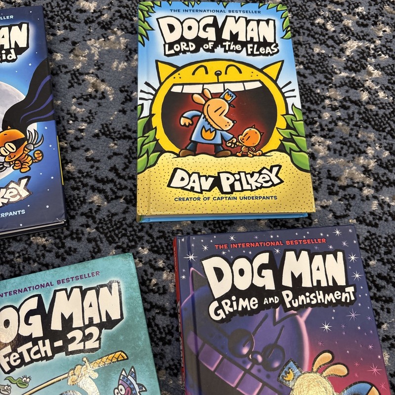 Dog Man Books Lot of 10 Hardcover Dav Pilkey Graphic Novel Set Series & Cat Kid gallery