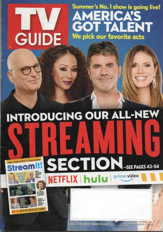 TV GUIDE August 6 2018 Howie Mandel Melanie Brown Simon Cowell Heidi Klum Romano