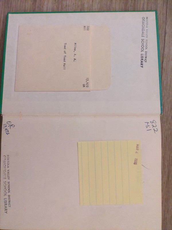 Vintage Toad of Toad Hall 1957 A A Milne a play by Kenneth Grahames Book gallery