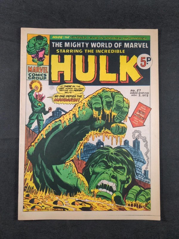 Mighty World of Marvel Issue No 57 November 1973 Marvel UK Vintage Comic