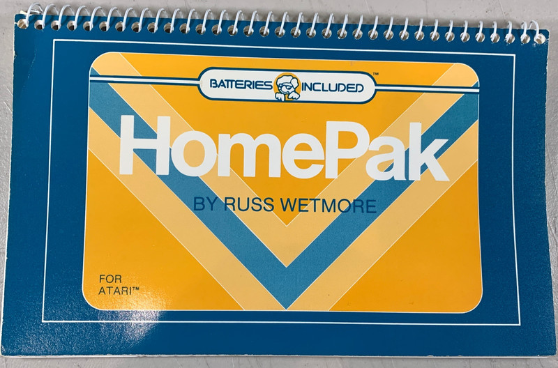 Vintage 1984 Batteries Included HomePak for Atari Manual Book Russ Wetmore