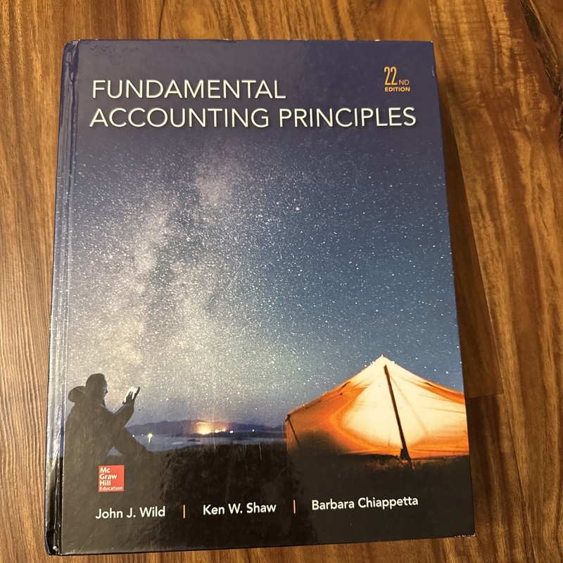 Fundamental Accounting Principles Chiappetta Shaw Wild 22nd Hardcover Textbook