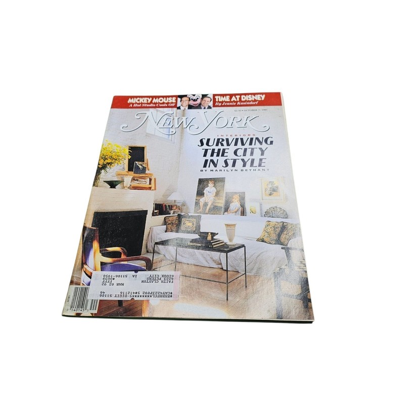 New York Magazine October 7 1991 Surviving City in Style Vol 24 No 39 New York