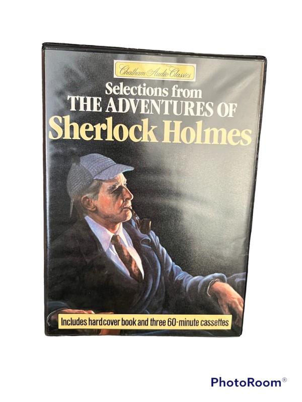 Selections from the Adventures of Sherlock Holmes 1987 Book & 3 Cassettes Doyle!