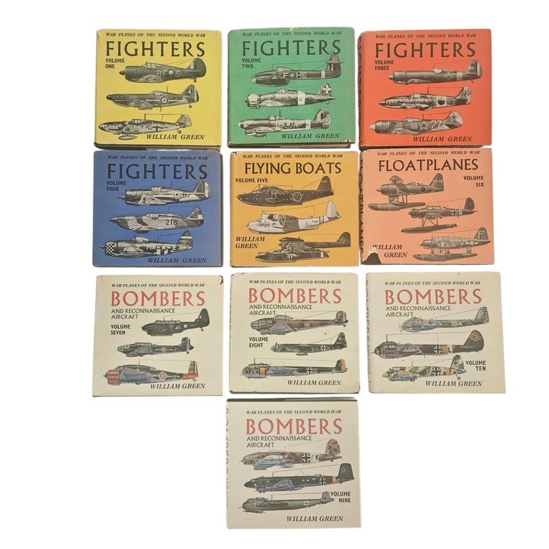 War Planes of the Second World War, By William Green, 1960–68, Volumes 1–10
