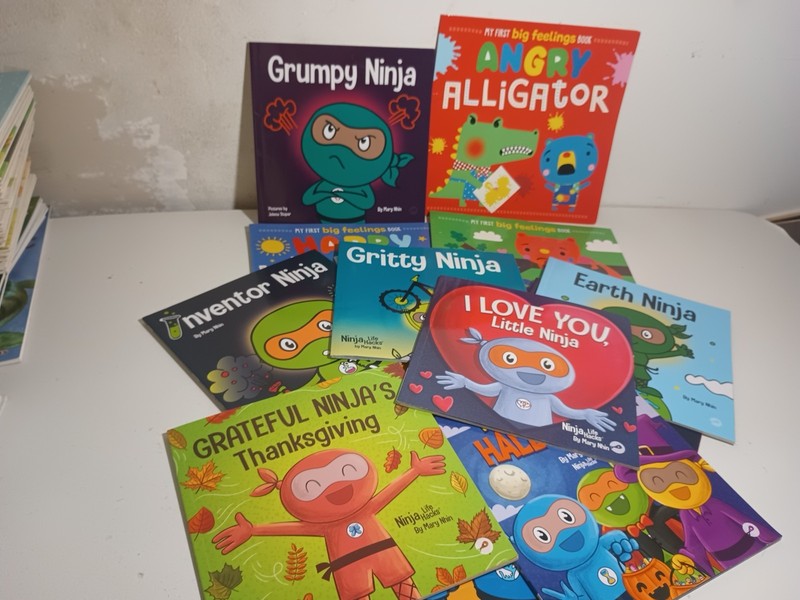 Lot 14 Children Books:NINJA LIFE HACKS ~EMOTIONS FEELINGS~Inventor~Angry~Lazy~