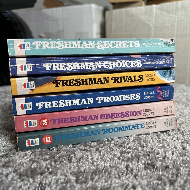 Freshman Dorm Book Lot of 6 Linda A. Cooney 1990s Series Roommate Obsession Rare gallery