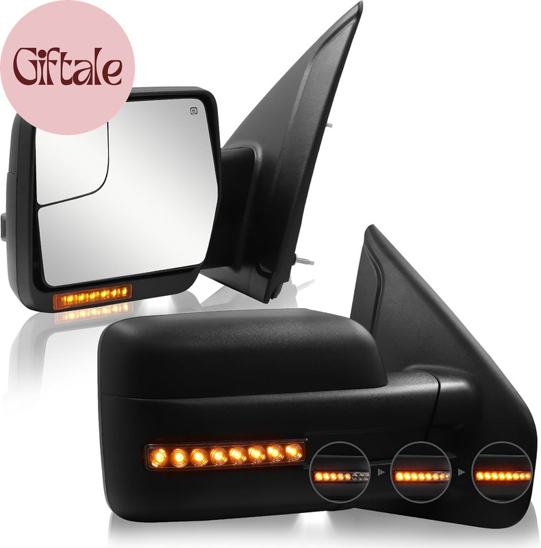 Towing Mirror for Ford F150 - Replacement Fit for 2004-2014 Ford F-150 Pickup Tr