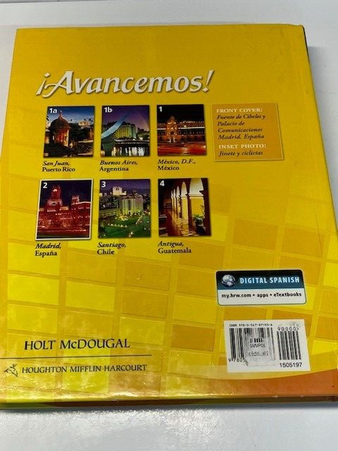 Spanish Textbook ¡Avancemos! Level 2 2013 Holt McDougal ISBN 9780547871936 gallery