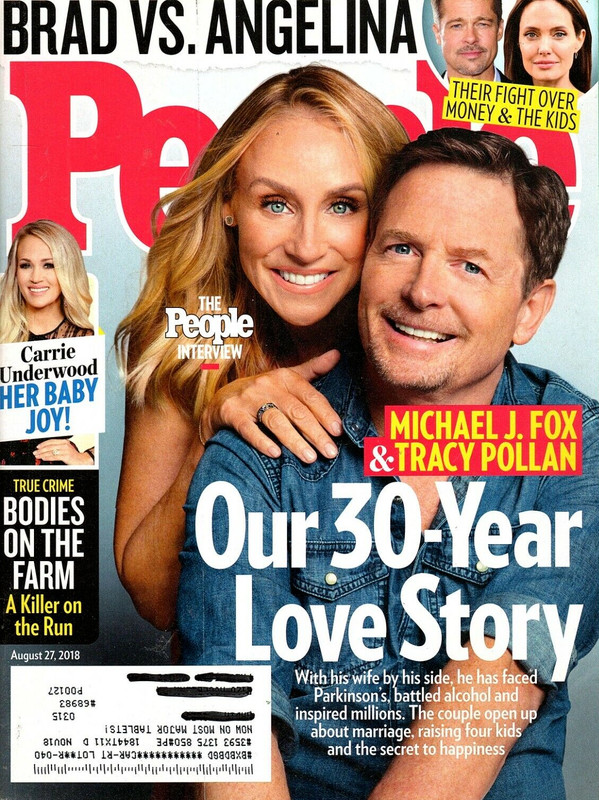 People Magazine August 27, 2018 Michael J Fox and Tracy Pollan 30 Yr Love Story