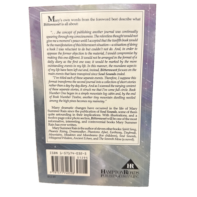 Bittersweet Mary Summer Rain PB 1995 Spiritual Memoir Hampton Roads 1st Print gallery