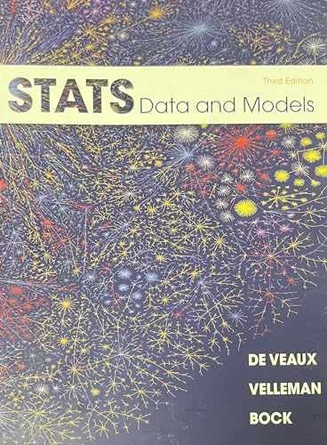 Stats: Data and Models – Hardcover, by De Veaux Richard D.; – Very Good c