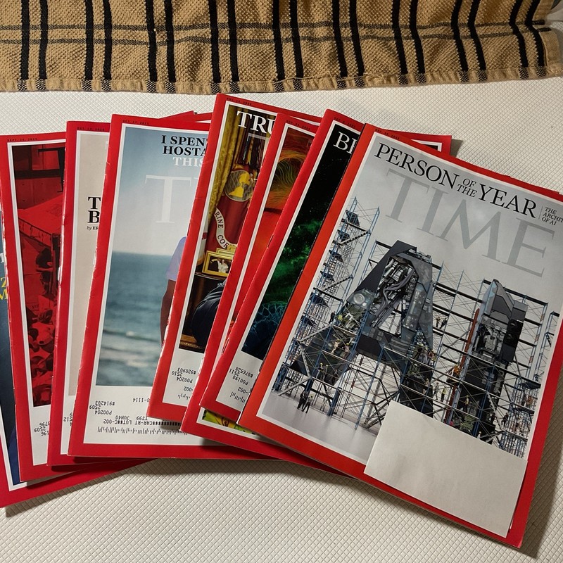 Lot of 8 TIME Magazine Sept 8 – Dec 29 2025 Full Run Unread Brand New Condition
