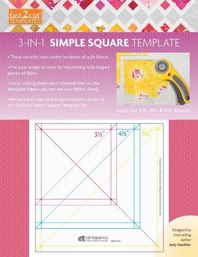 Judy Gauthier fast2cut 3-in-1 Simple Square Template (Paperback) (UK IMPORT)