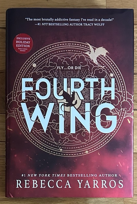 SIGNED Rebecca Yarros Fourth Wing Holiday Edition 1st Ed SIGNED Sprayed Edge NEW gallery