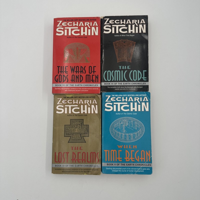 (Lot Of 4) Zecharia Sitchin Softcover Books #3, #4, #5, #6 The Earth Chronicles