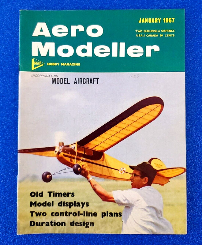 1967 JANUARY – AERO MODELLER VINTAGE AIRCRAFT HOBBY MAGAZINE FREE SHIPPING