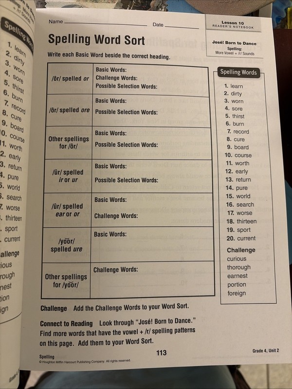 Journeys : Reader's Notebook Grade 4 Houghton Mifflin Harcourt UNMARKED gallery