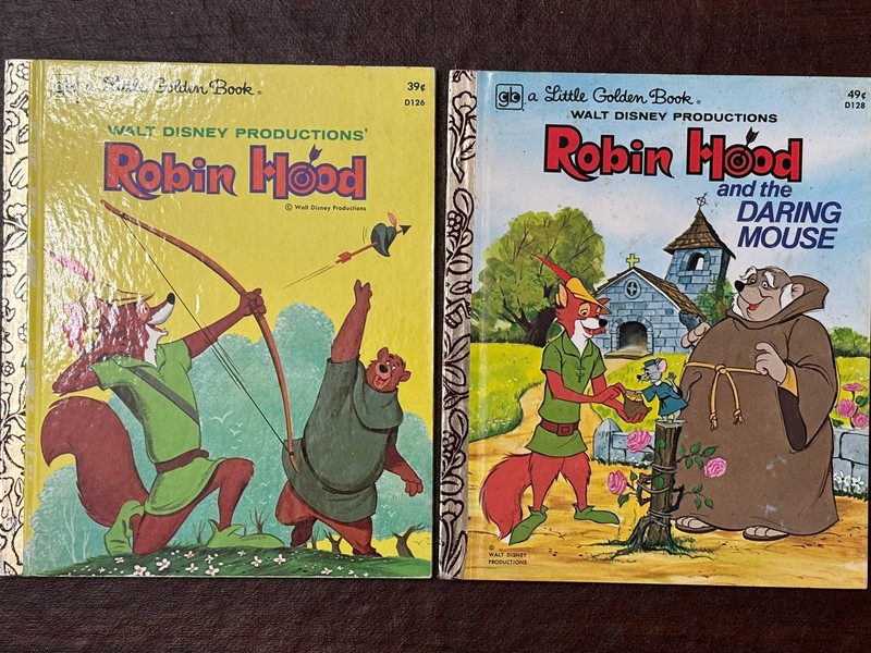 Little Golden Book «Robin Hood» Lot 1973 1974 Disney