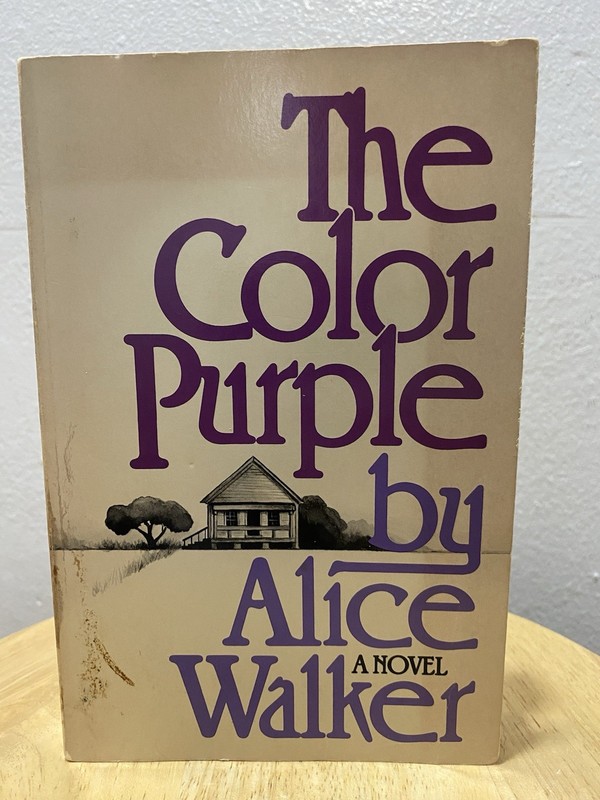 The Color Purple Alice Walker 1982 Inscribed Vintage Paperback HBJ