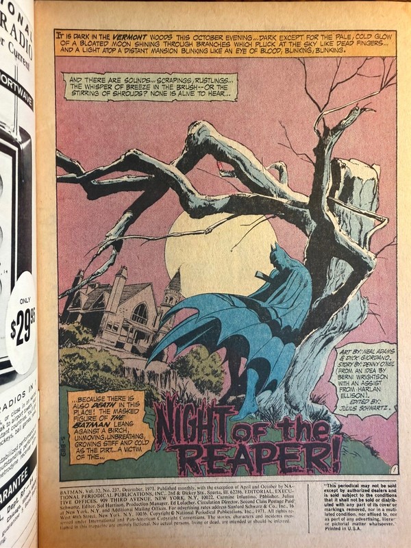 BATMAN #237 DC COMICS 1971, 1st APP REAPER, 1st RUTLAND FN/VF gallery