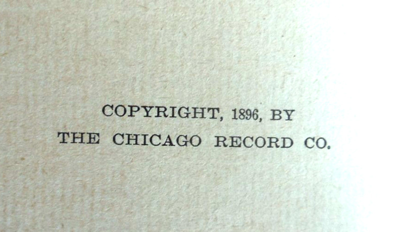 Copyright 1896 "THE CHICAGO RECORD COOK BOOK" 607 pages gallery