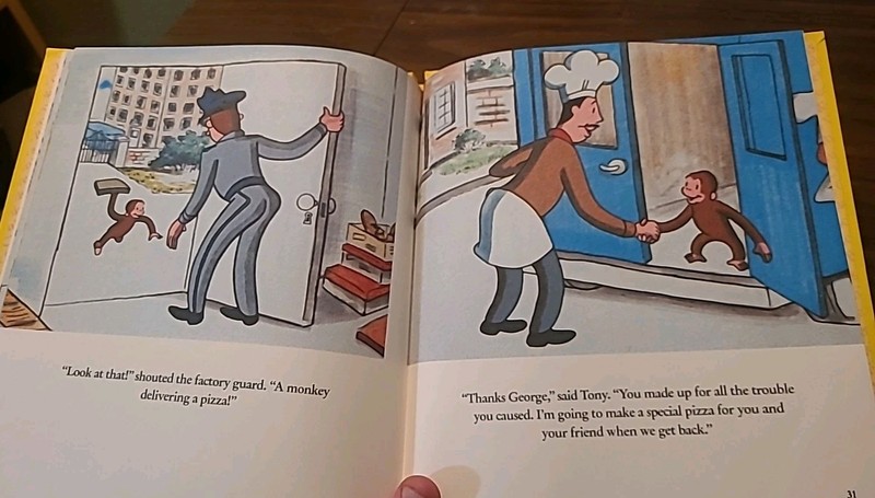 Curious George and the Pizza by H. A. Rey and Margret Rey (1985, Hardcover) gallery