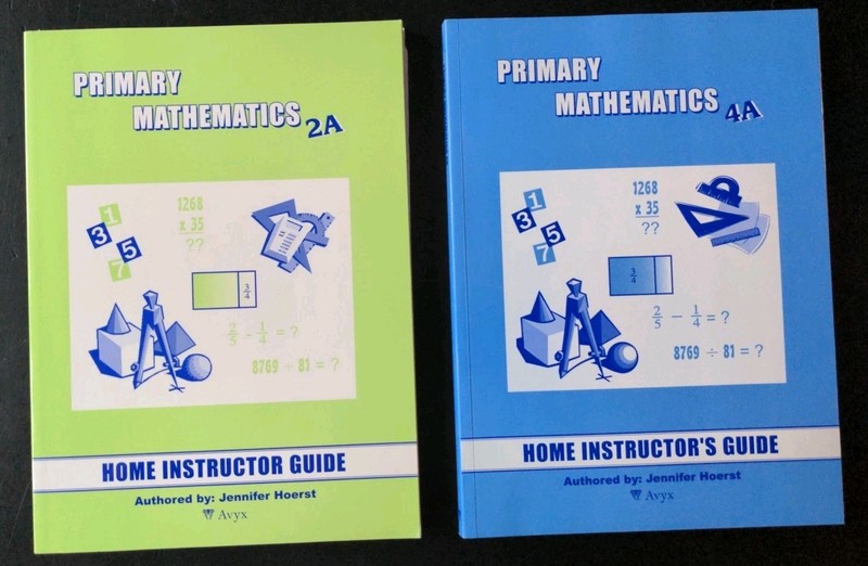 Lot of 2 Primary Mathematics- 2A & 4A Home Instructor’s Guide Jennifer Hoerst