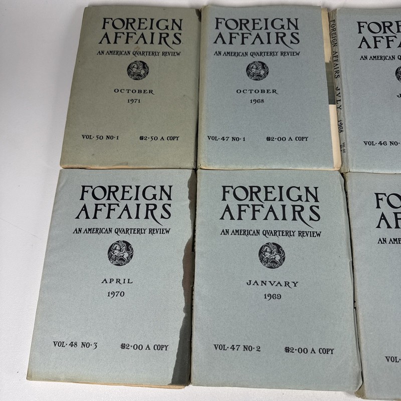 Foreign Affairs American Quarterly Review LOT of 8 1968 to 1971 gallery